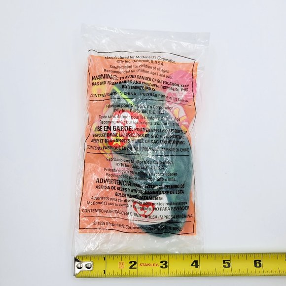 Iggy The Iguana #6 McDonald’s Toy Retired 1999 New Sealed TY Teenie Beanie Babie - Picture 7 of 7